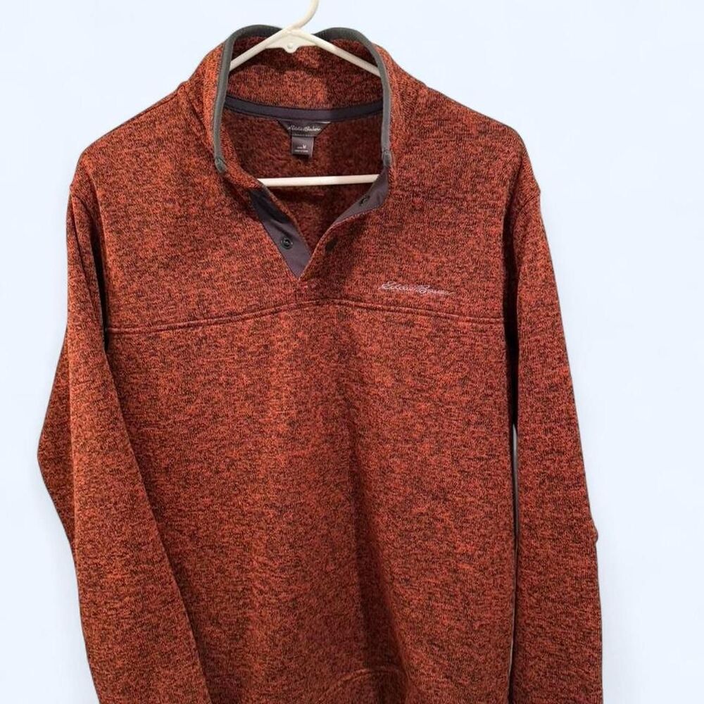 Eddie Bauer red quarter zip sweatshirt Size M #outdoor